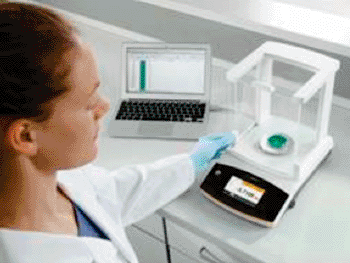 Image: The Quintix balance transfers data directly over a built-in USB port to any computer in the laboratory, without requiring additional software (Photo courtesy of Sartorius).